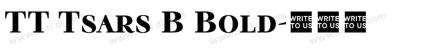 TT Tsars B Bold字体转换